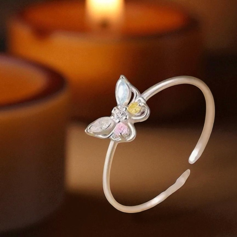 925 Silver Butterfly Ring- Adjustable - image 1